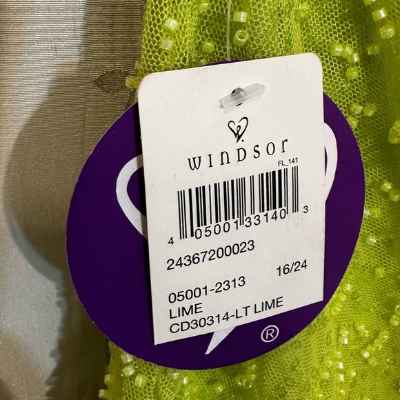 Windsor Sequin Beaded Mini Vibrant Lime Backless Dress NWT - Picture 5 of 5